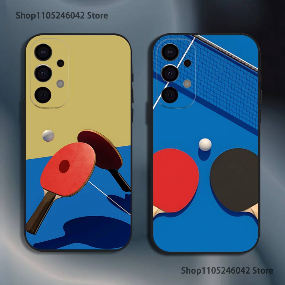 Table Tennis Cartoon - Casing Ponsel Anti Benturan Motif Raket