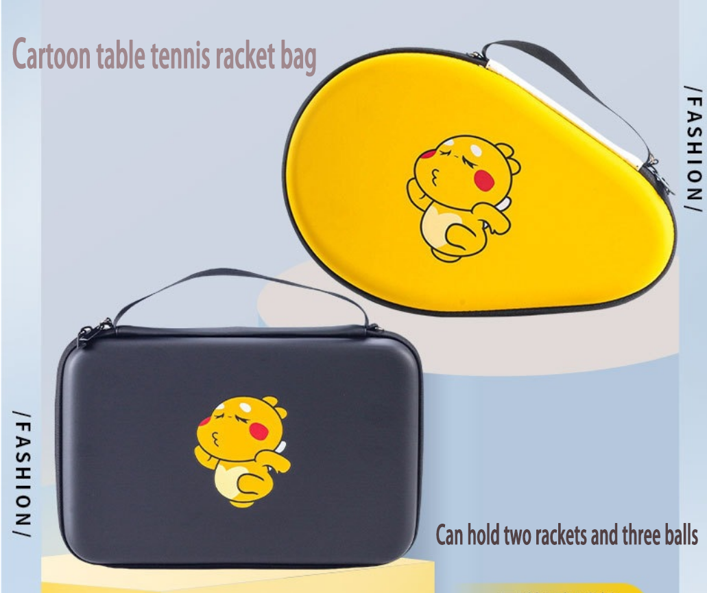 Table Tennis Cartoon - Tas Bet tenis meja persegi, kartun