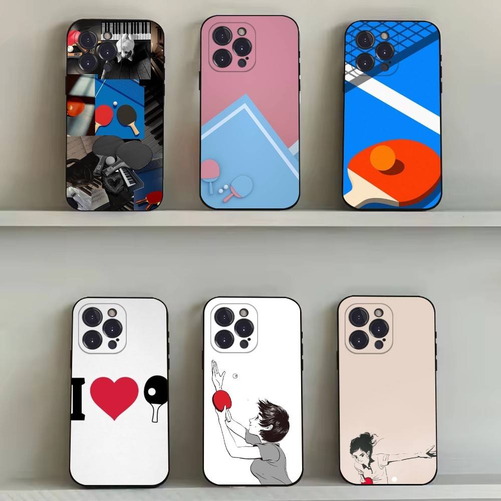 Table Tennis Cartoon - Casing Ponsel Tenis Meja Ping Pong