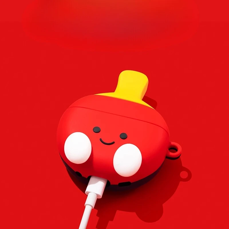 Table Tennis Cartoon - Earphone Silikon Lucu Kartun Tenis Meja
