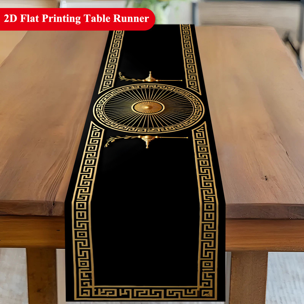 Taplak Meja Motif Emas Elegan  - Table Tennis Zone ulasan dan harga