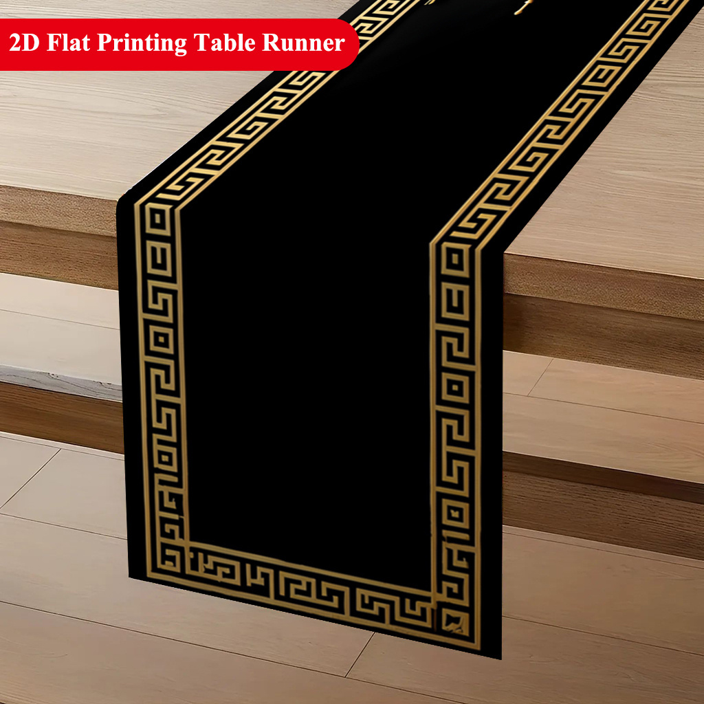 Taplak Meja Motif Emas Elegan  - Table Tennis Zone ulasan dan harga